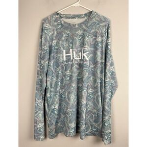 Huk Performance Fishing Long Sleeve Sun Protection Shirt Mens XL